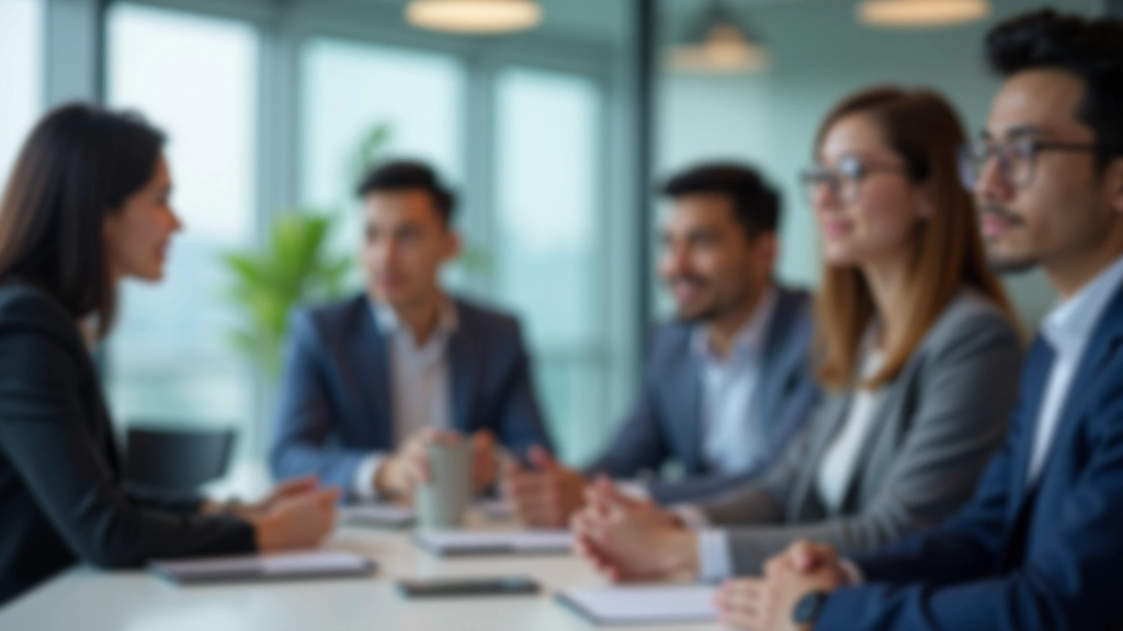 Team of professionals in a collaborative meeting, showing genuine engagement and active listening among colleagues