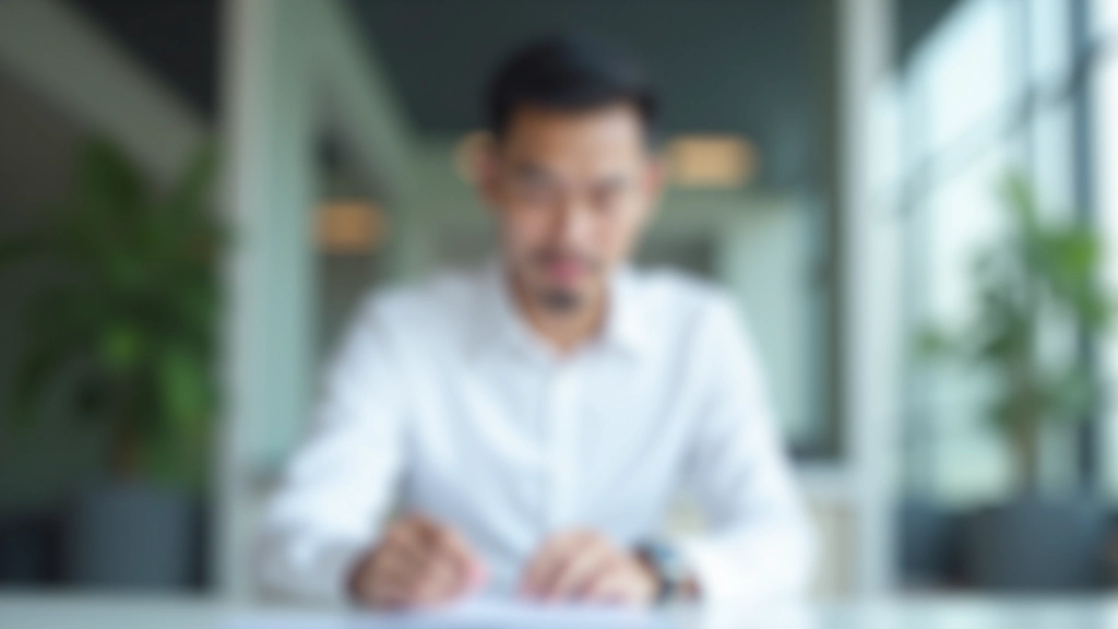 Person looking thoughtful while reviewing documents, contemplating communication strategy