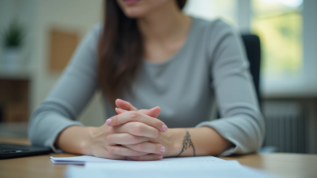 Close-up of person's hands showing nervous energy being channeled into productive focus